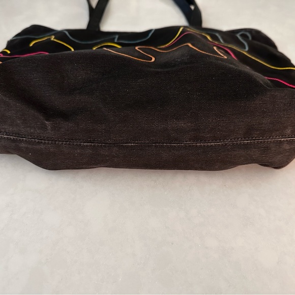 Vintage Carlos Falchi canvas tote bag. - Picture 7 of 7